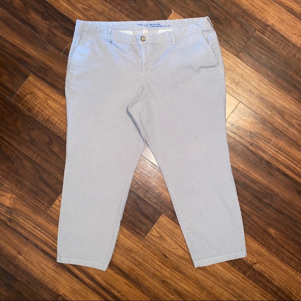 Gap Khakis Blue pinstripes- size 18